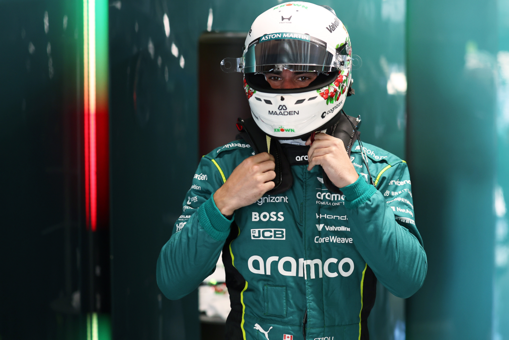 aston martin f1 on track