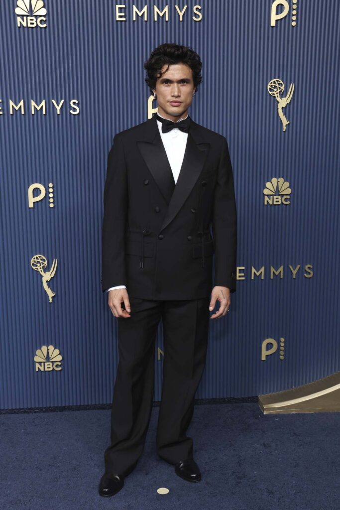 CHARLES MELTON IN LOUIS VUITTON AT THE EMMYS.