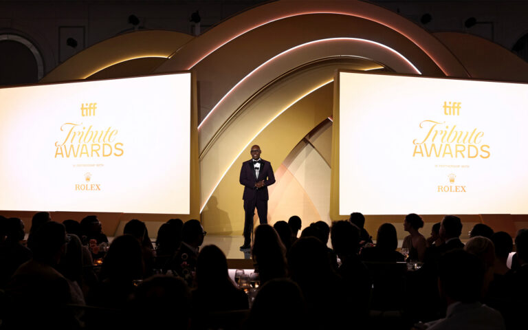 TORONTO, ONTARIO - SEPTEMBER 13: Cameron Bailey speaks onstage during the TIFF Tribute Awards during the 2026 Toronto International Film Festival at Fairmont Royal York on September 13, 2026 in Toronto, Ontario. (Photo by Jemal Countess/WireImage)