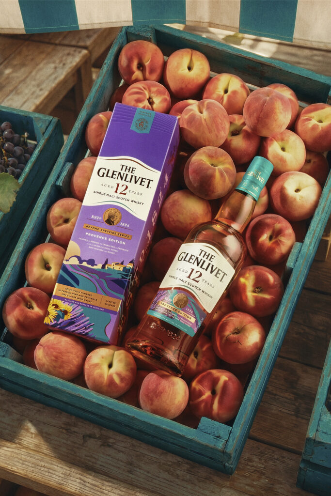 THE GLENLIVET 12 YEAR OLD. THE GOLDEN HOUR OLD FASHIONED. PHOTO COURTESY OF THE GLENLIVET. PROVENCE SOCIAL STATIC OLD FASHIONED. Photo courtesy of Glenlivet.
