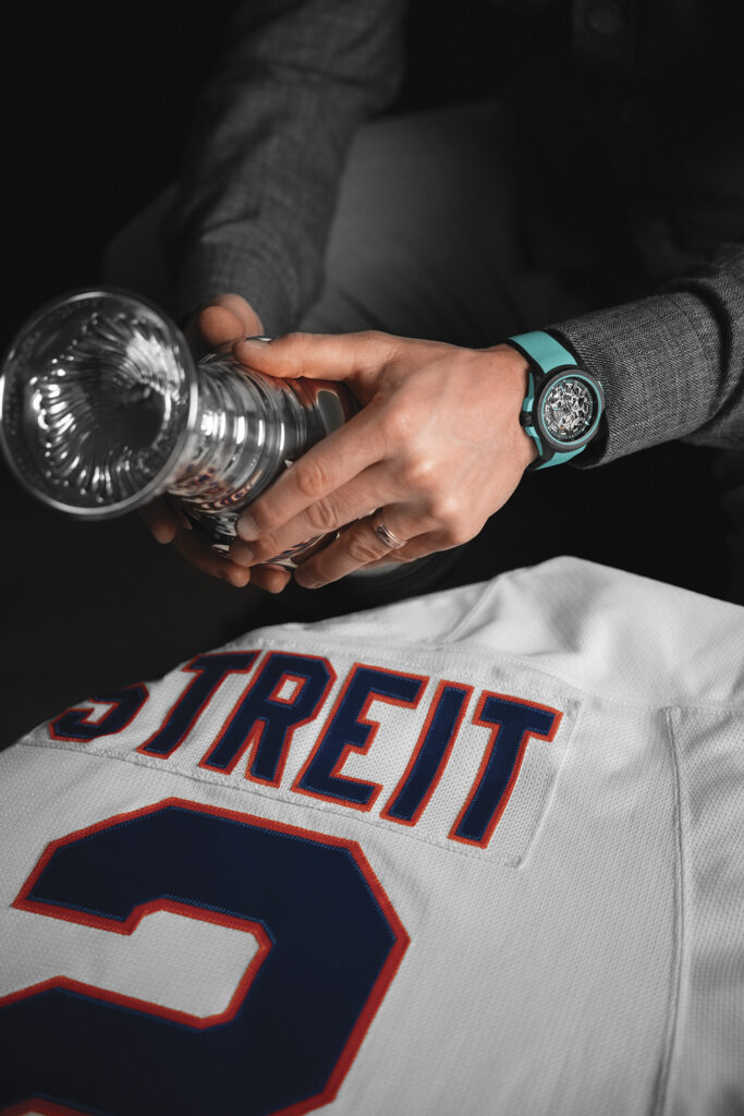 Mark Streit NHL x NORQAIN announcement. PHOTO COURTESY OF NORQAIN