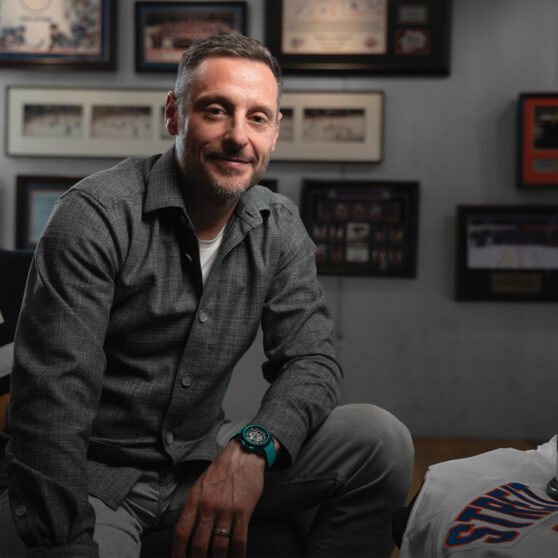 Mark Streit NHL x NORQAIN announcement. PHOTO COURTESY OF NORQAIN