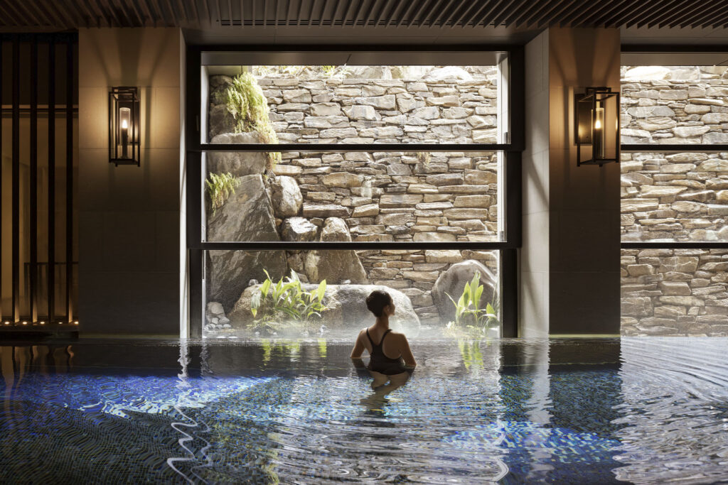 The Ritz-Carlton Kyoto Indoor Swimming Pool with model