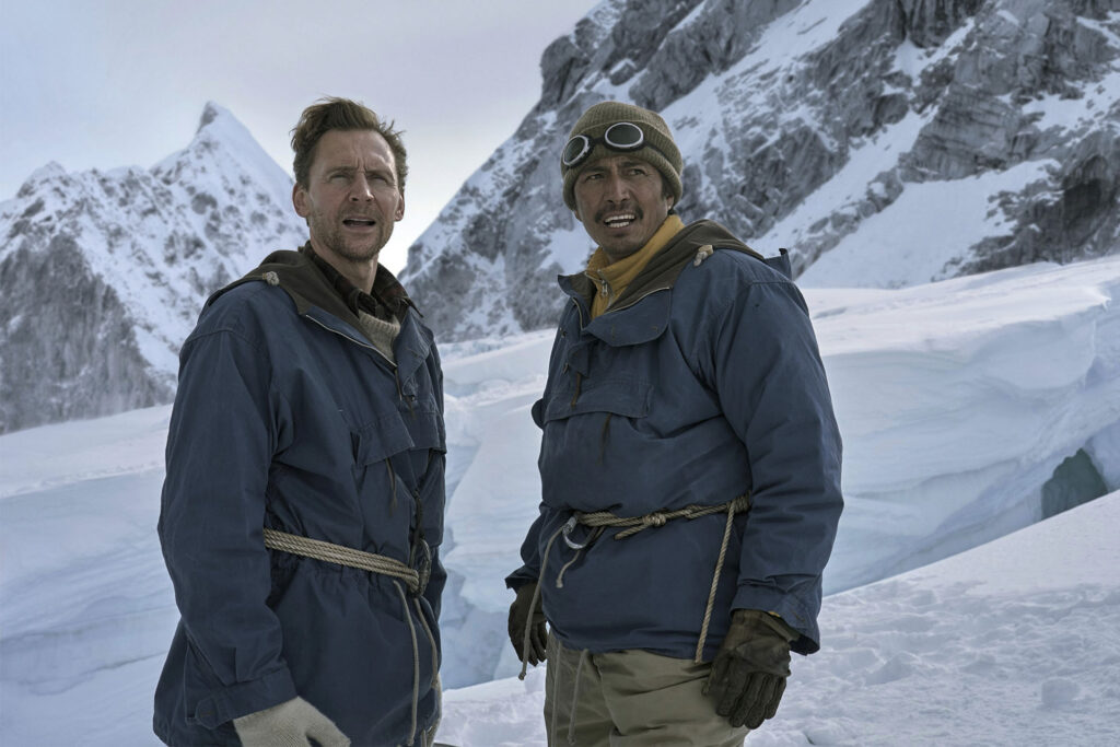 Tom Hiddleston and Genden Phuntsok photo credit Apple TV